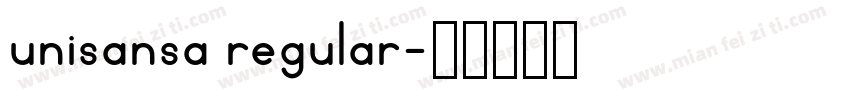 unisansa regular字体转换